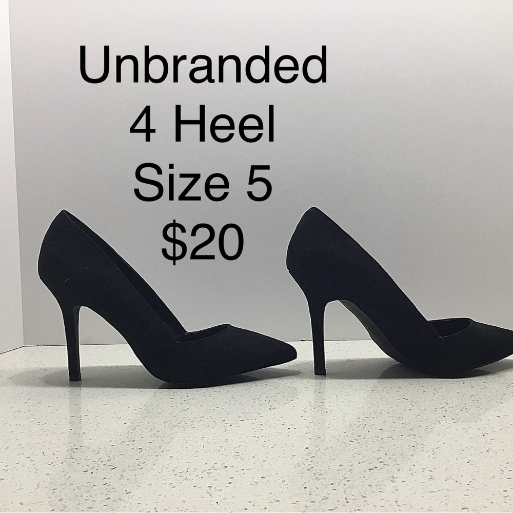 Black suede pumps